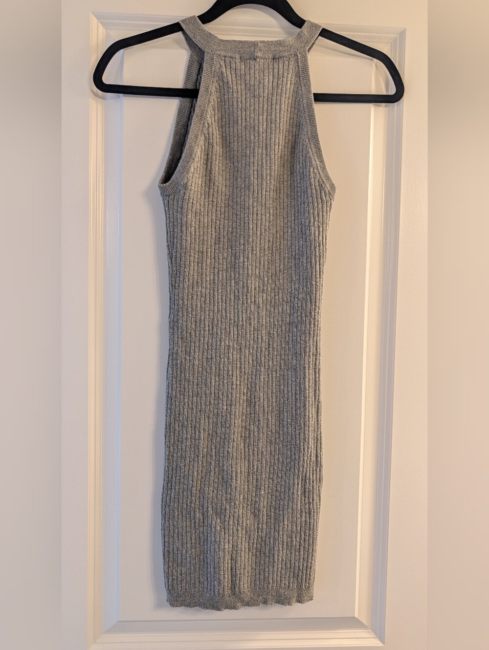 Forever 21 Gray Ribbed Knit Halter Midi Dress - Picture 3 of 5
